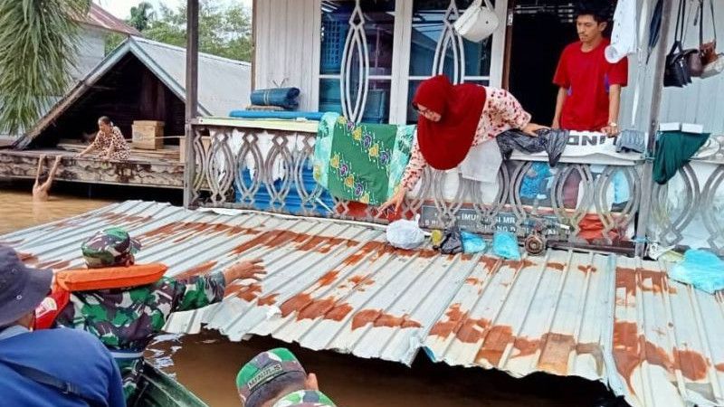 Banjir di Banjar Kalsel Setinggi 3 Meter dan Rendam Ribuan Rumah