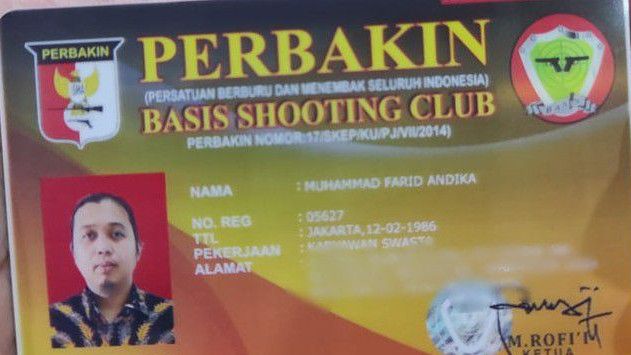 Teroris ZA dan Koboi Duren Sawit MFA Sama-sama Punya KTA Basis Shooting Club, Saling Tekait?