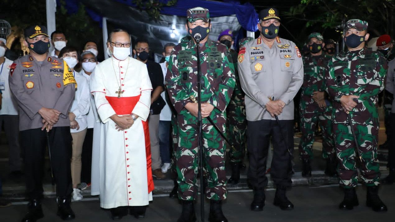 Momen Panglima TNI Tinjau Pengamanan Gereja dan Jamin Keamanan Hari Raya Paskah